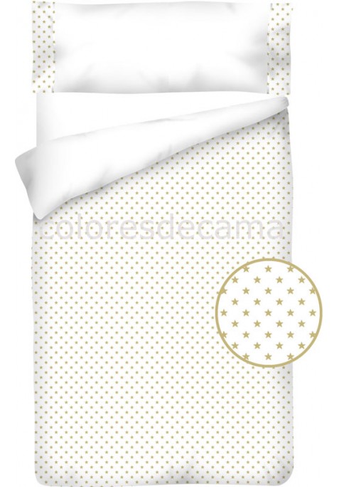 Housse de Couette Coton et Piqué – ESTRELLAS SABLE