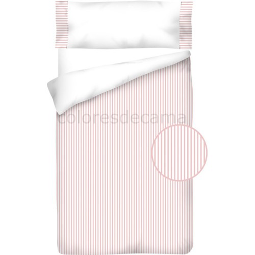Housse de Couette Coton et Piqué – RAYAS ROSE