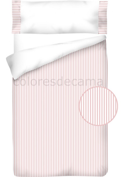 Housse de Couette Coton et Piqué – RAYAS ROSE