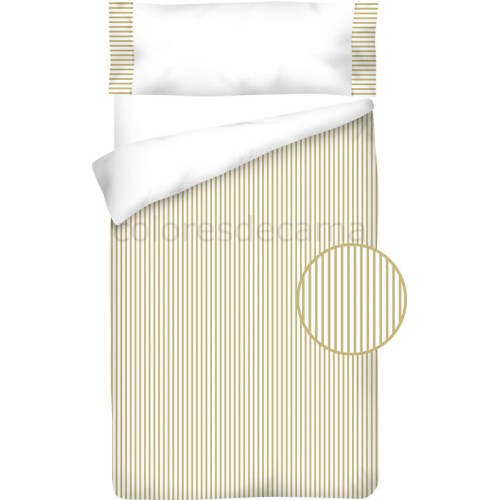 Housse de Couette Coton et Piqué – RAYAS SABLE