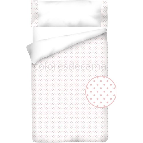 Housse de Couette Coton et Piqué – TOPOS ROSE