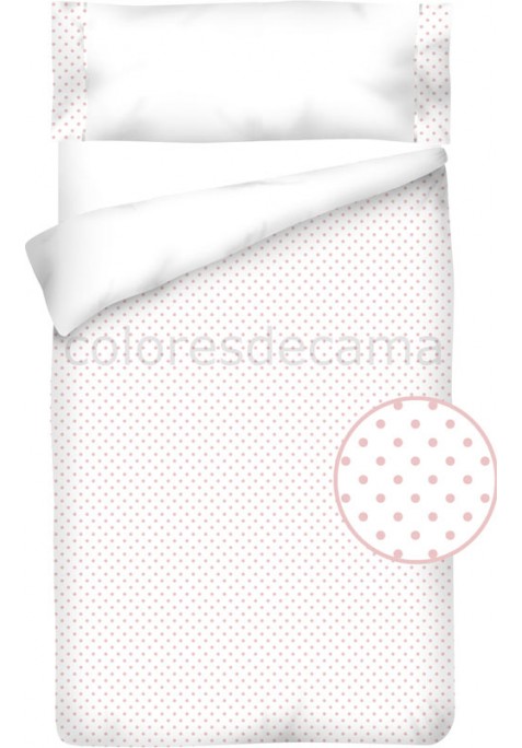 Housse de Couette Coton et Piqué – TOPOS ROSE