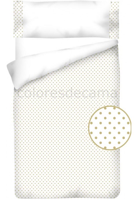 Housse de Couette Coton et Piqué – TOPOS SABLE