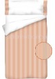 Housse de Couette Coton et VICHY RAYURE ORANGE