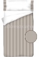 Housse de Couette Coton et VICHY RAYURE CHOCOLAT