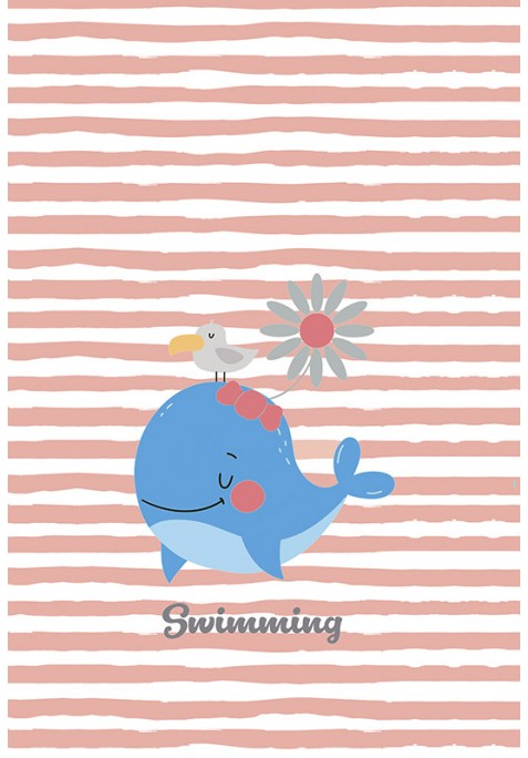 Housse de Couette Réversible Coton WHALE