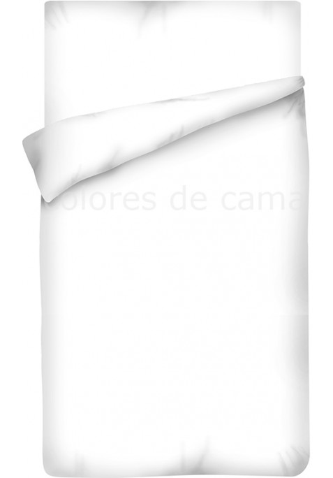 Housse de Couette UNI BLANC Pur Coton