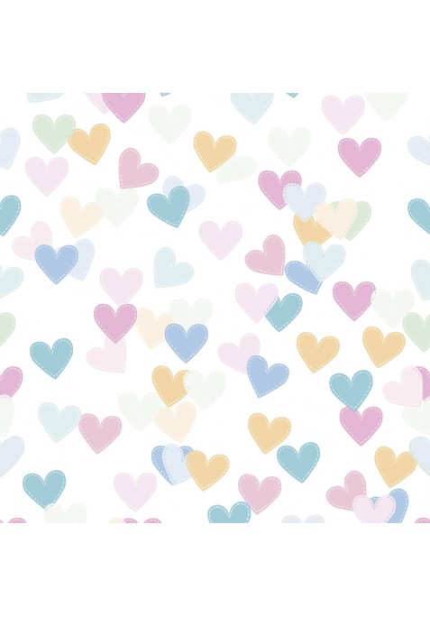 Drap Housse imprimé Coton COEURS