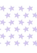 Housse de Couette Réversible Coton ÉTOILES lilas - fond blanc
