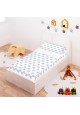 Prêt à Dormir Zippé et Extensible Coton ÉTOILES gris lune - fond blanc