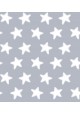 Prêt à Dormir Zippé et Extensible Coton ÉTOILES blanc - fond gris lune