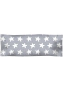 Taie D'Oreiller imprimée Coton ÉTOILES blanc - fond gris lune