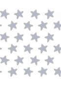 Housse de Couette Réversible Coton ÉTOILES gris lune - fond blanc Housse de Couette Réversible Coton ÉTOILES gris lune - fond blanc