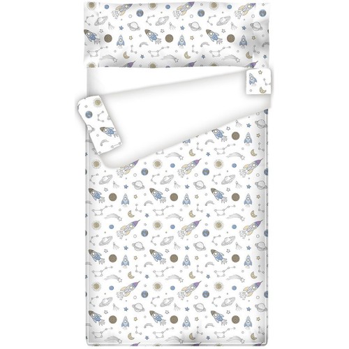 Prêt à Dormir Zippé et Extensible Coton FUSÉES - 75 x 210 x 9 cm - Couette 250 gr/m2