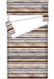 Prêt à dormir Zippé et Extensible TRACED BROWN - 150 x 180 x 15 cm - avec forme spéciale pied lit et couette 4 saisons