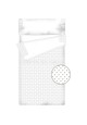 Prêt à dormir Zippé et Extensible Coton et Piqué TOPOS GRIS - 75 x 190 cm - avec forme spéciale et couette 100gr/m2