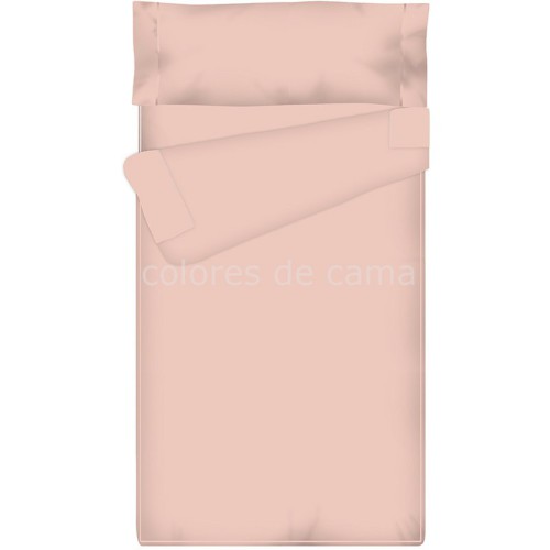 Prêt à dormir Zippé et Extensible UNI ROSE - 150 x 190 x 15 cm - avec forme spéciale pied lit arrondi et couette 250 gr/m2