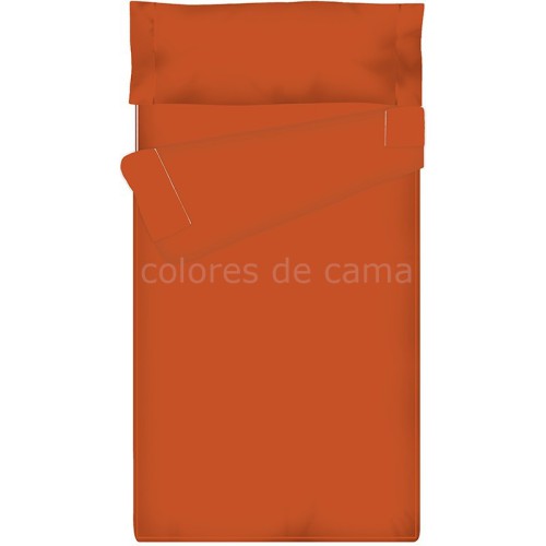 Prêt à dormir Zippé et Extensible - UNI TUILE - 132 x 195 x 12 cm - Avec Formes Spéciales - Couette 4 saisons