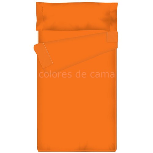 Prêt à dormir Zippé et Extensible - UNI ORANGE - 132 x 195 x 12 cm - Avec Formes Spéciales - Sans Couette