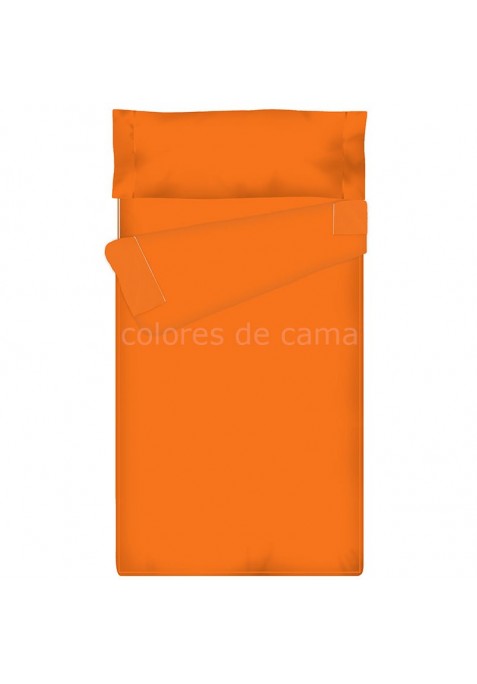 Prêt à dormir Zippé et Extensible - UNI ORANGE - 132 x 195 x 12 cm - Avec Formes Spéciales - Sans Couette