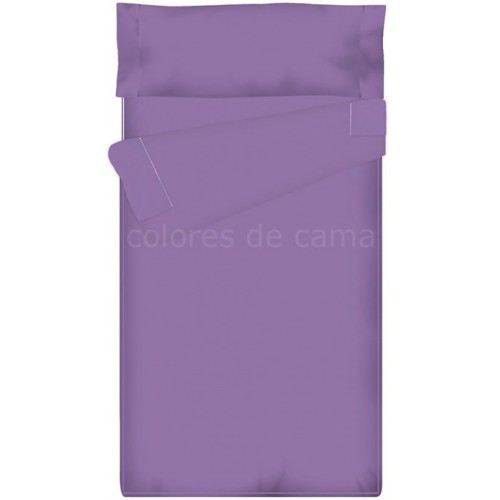 Prêt à dormir Zippé et Extensible - UNI LILAS - 144 x 200 x 14 cm - Avec Formes Spéciales - Sans Couette