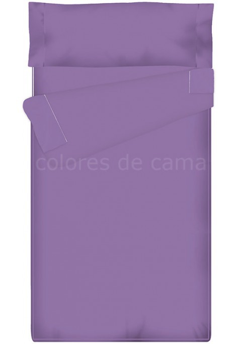 Prêt à dormir Zippé et Extensible - UNI LILAS - 144 x 200 x 14 cm - Avec Formes Spéciales - Sans Couette