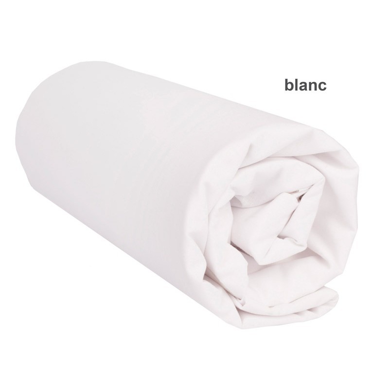 Drap housse 120 Blanc