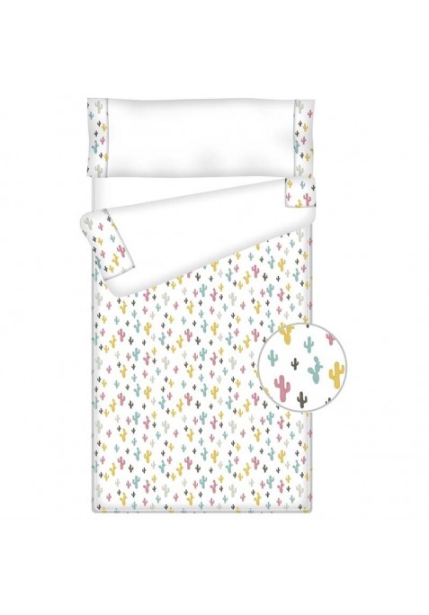Prêt à Dormir Zippé et Extensible Coton FOXY LAND PAILLE - 124 x 180 x 13 cm - Avec Formes Spéciales et Couette 4 saisons