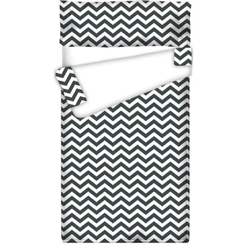 Prêt à Dormir Zippé et Extensible Coton ZIG ZAG GRIS ANTHRACITE