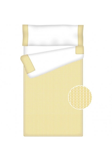 Prêt à Dormir Zippé et Extensible Coton DRAGON PAILLE - 120/95 x 190 cm - Avec Forme Spéciale et Sans Couette
