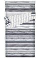 Prêt à Dormir Zippé et Extensible TRACED GREY - 50 x 184 x 9 cm - Avec Couette 4 saisons