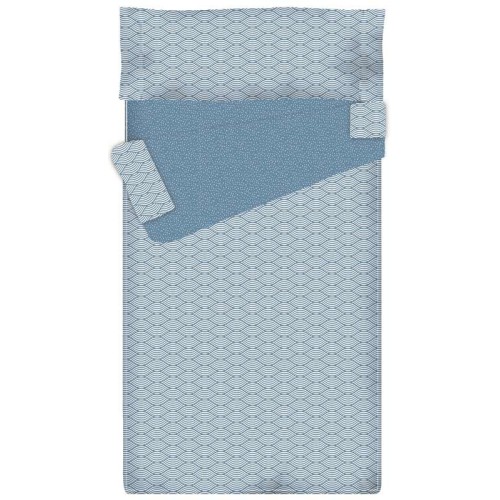 Prêt à Dormir Zippé et Extensible Coton STEEL BLUE WAVES