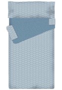 Prêt à Dormir Zippé et Extensible Coton STEEL BLUE WAVES