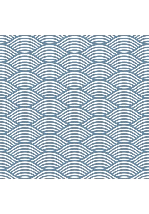 Prêt à Dormir Zippé et Extensible Coton STEEL BLUE WAVES