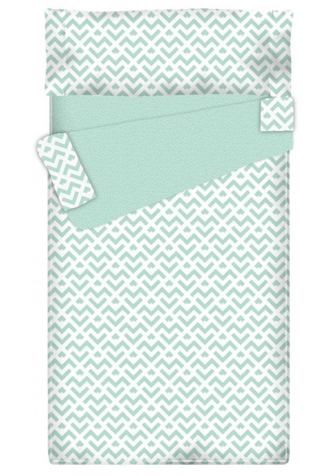 Prêt à Dormir Zippé et Extensible Coton MINT GEOMETRIC