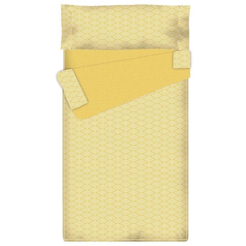 Prêt à Dormir Zippé et Extensible Coton DARK YELLOW WAVES