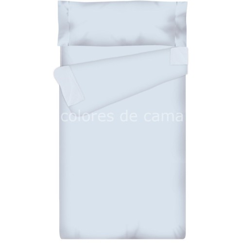 "Prêt à dormir" extensible et zippé - UNI bleu ciel