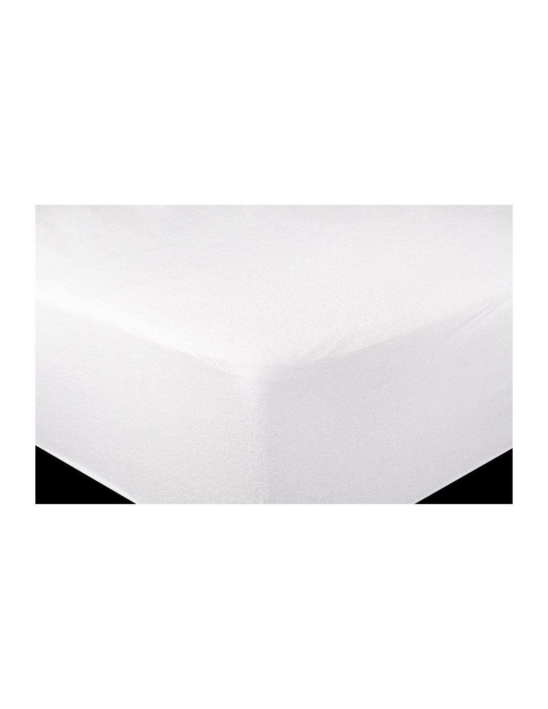 Protège matelas éponge PU blanc 190x80 cm 100 g/cm² coton - 213629