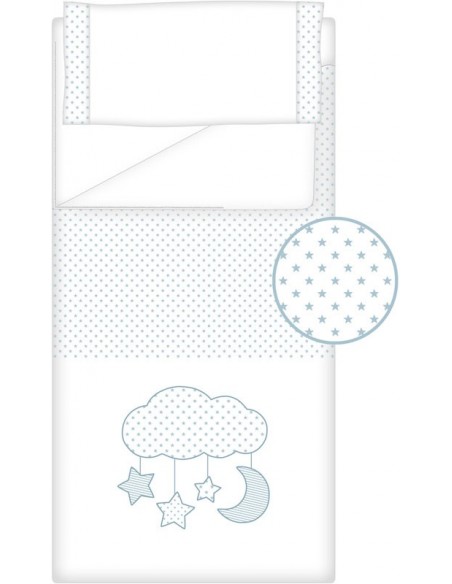 Prêt à Dormir Zippé Non-Extensible Coton et Piqué – Dpkes CANDY bleu