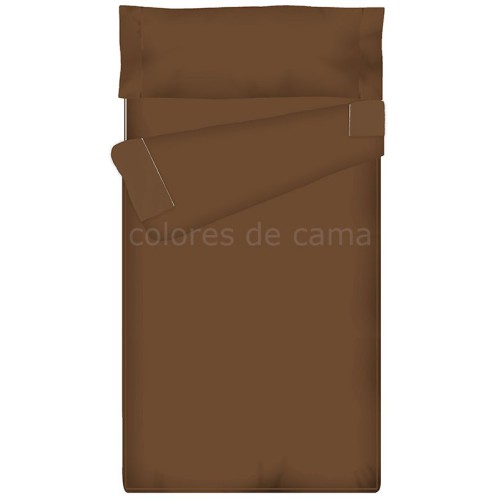 "Prêt à dormir" extensible et zippé - UNI marron chocolat