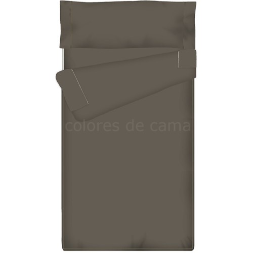 "Prêt à dormir" extensible et zippé - UNI gris foncé