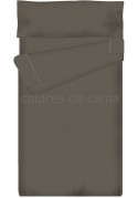 "Prêt à dormir" extensible et zippé - UNI gris foncé