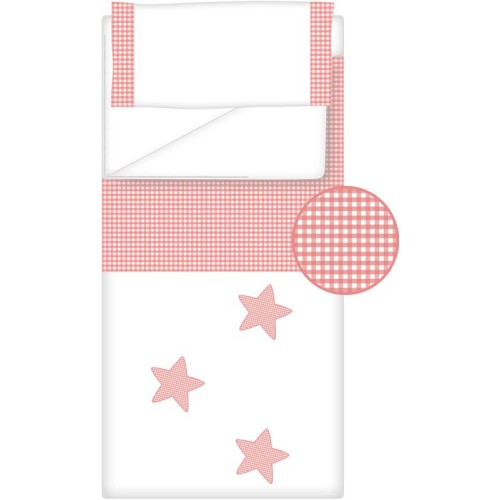 Prêt à Dormir Zippé Non-Extensible Coton et Vichy Carré – Dpkes STELLA rose