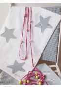 Prêt à Dormir Zippé Non-Extensible Coton et Vichy Carré – Dpkes STELLA rose