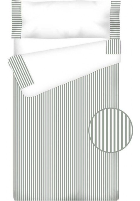 Prêt à Dormir Zippé et Extensible Coton – VICHY RAYURE gris