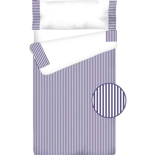 Prêt à Dormir Zippé et Extensible Coton – VICHY RAYURE bleu foncé