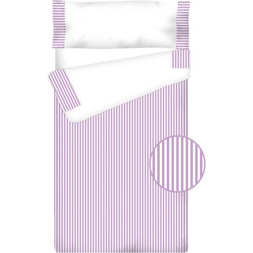 Prêt à Dormir Enfant Zippé Coton – VICHY RAYURE lilas