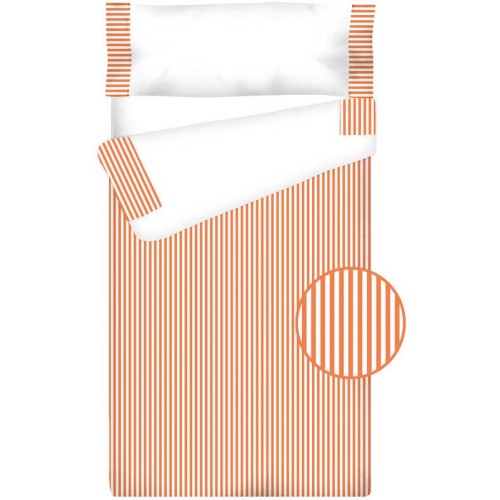 Prêt à Dormir Enfant Zippé Coton – VICHY RAYURE orange