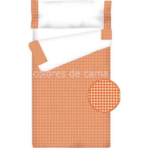 Prêt à Dormir Enfant Zippé Coton – VICHY CARRÉ orange