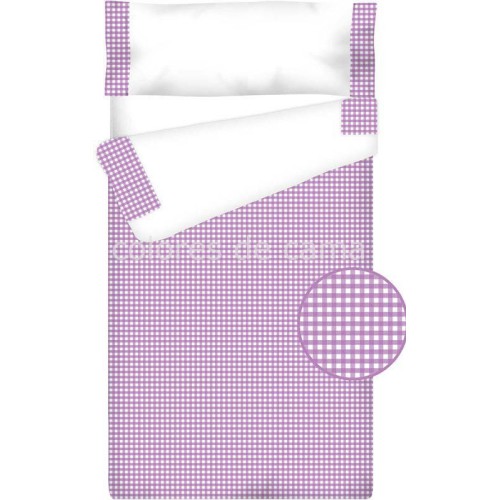 Prêt à Dormir Enfant Zippé Coton – VICHY CARRÉ lilas